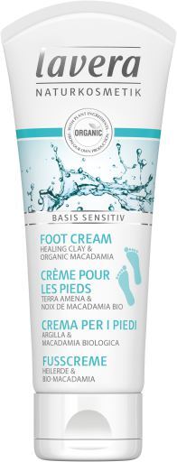 Fußcreme Basis empfindlich, mit Macadamia Öl und Ton 75 ml