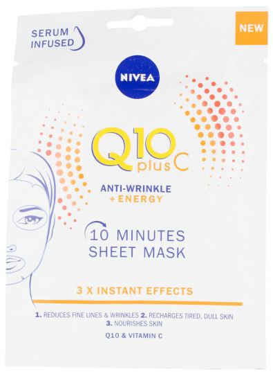 Q10 + Anti-Falten-Vitamin C + Energisierende Gesichtsmaske