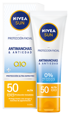 Sun UV Gesichtsschutz Fleck &amp; Anti-Age Q10 FP50 + 50 ml