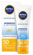 Sun UV Gesichtsschutz Fleck &amp; Anti-Age Q10 FP50 + 50 ml