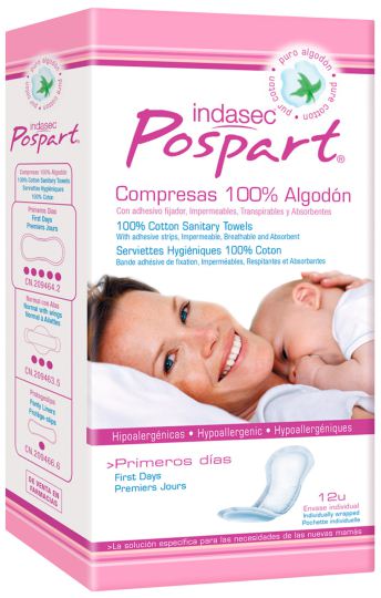 Postpart Cotton Compresses First Days 12 uds