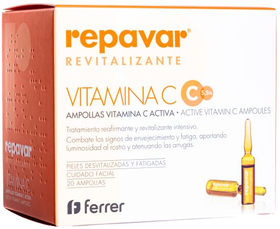 Revitalisierendes Vitamin C Aktiviert 20 Ampullen Repavar