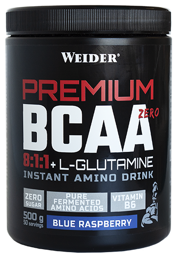 Premium BCAA 8: 1: 1 + Lglutamin Blue Raspberry 500 gr