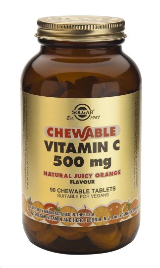 Vitamin C 500 mg Kaubare 90 Tabletten - Saftiger Orangengeschmack