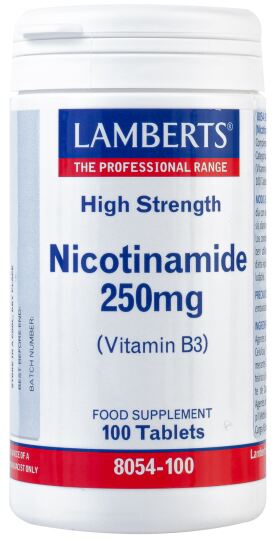 Nicotinamid 250 mg mit Vitamin B3 100 Tabletten