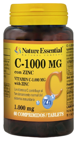 Vitamin C + Zink 1000 mg 60 Tabletten