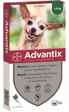 Advantix Solucion Spot-on para perros de hasta 4 Kg